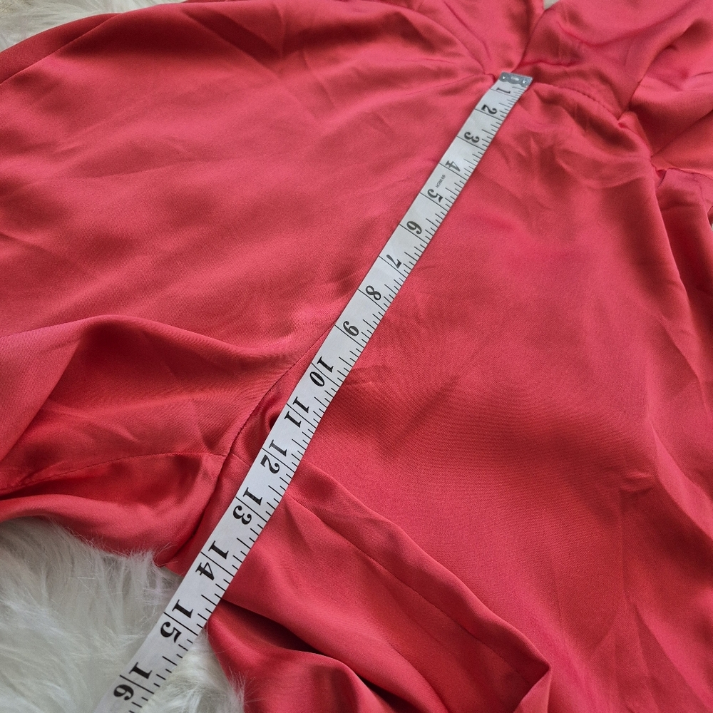 Zara Satin Effect Pink Halter Neck Wide Leg Jumpsuit Size S - Picture 15 of 16